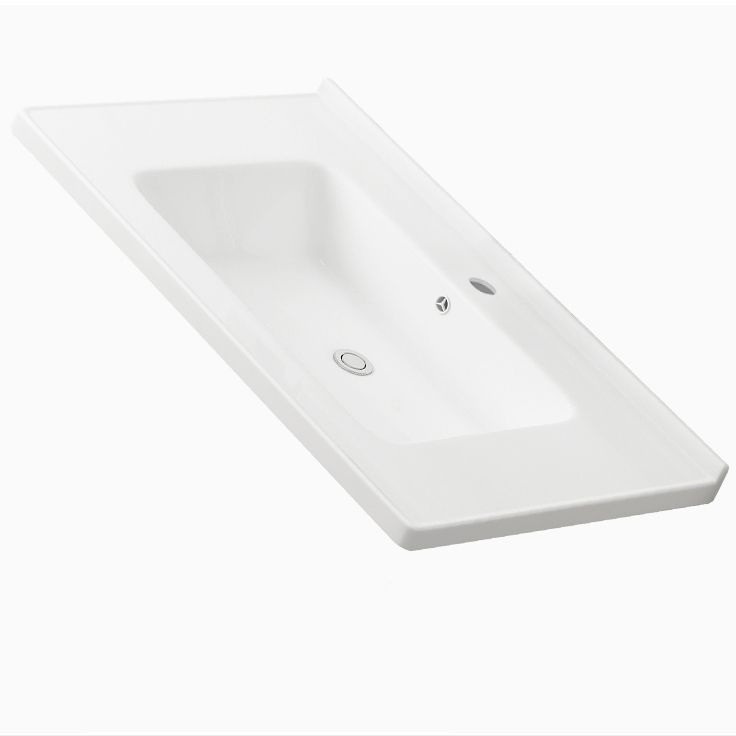 Free Standing Vanity Set White Drawer Faucet Ceramic Sink Vanity Set with Mirror Clearhalo 'Bathroom Remodel & Bathroom Fixtures' 'Bathroom Vanities' 'bathroom_vanities' 'Home Improvement' 'home_improvement' 'home_improvement_bathroom_vanities' 1200x1200_94e6df32-dcac-474a-b0cd-e81912360212