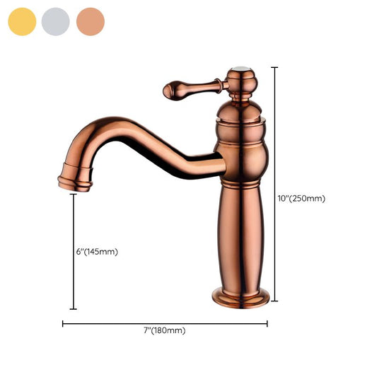 Traditional Centerset Faucet Lever Handles Gooseneck Arc Solid Brass Faucet Clearhalo 'Bathroom Remodel & Bathroom Fixtures' 'Bathroom Sink Faucets' 'Bathroom Sinks & Faucet Components' 'bathroom_sink_faucets' 'Home Improvement' 'home_improvement' 'home_improvement_bathroom_sink_faucets' 1200x1200_94ea7a62-a486-42ed-b74b-00dd08ad3b89