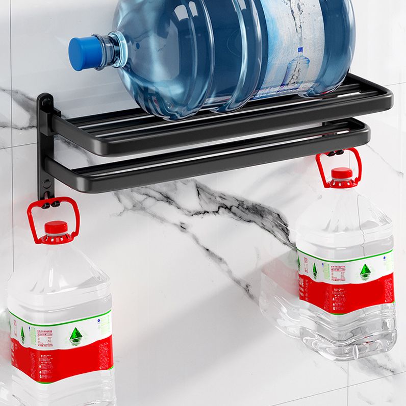 Modern Aluminum Bathroom Accessory Set Matte Black Bath Shelf/Towel Bar/Paper Holder Clearhalo 'Bathroom Hardware Sets' 'Bathroom Hardware' 'Bathroom Remodel & Bathroom Fixtures' 'bathroom_hardware_sets' 'Home Improvement' 'home_improvement' 'home_improvement_bathroom_hardware_sets' 1200x1200_94eaa4c2-ede3-46b0-a3c5-b704de4617cb