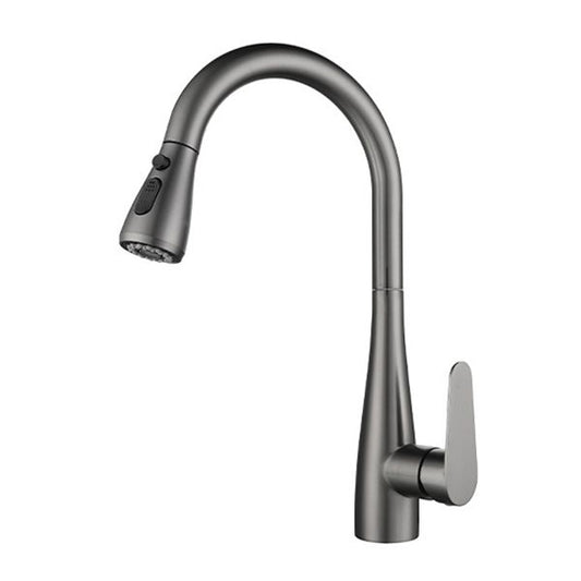 Modern Style Retractable Kitchen Faucet Stainless Steel Single Handle Kitchen Faucet Clearhalo 'Home Improvement' 'home_improvement' 'home_improvement_kitchen_faucets' 'Kitchen Faucets' 'Kitchen Remodel & Kitchen Fixtures' 'Kitchen Sinks & Faucet Components' 'kitchen_faucets' 1200x1200_94ead313-2225-47a3-96ee-f859976968cc