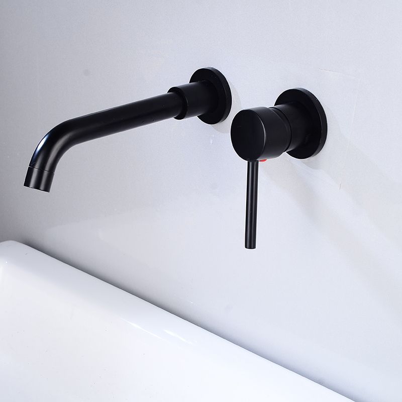 Lever Handles Wall Mounted Bathroom Faucet High-Arc Lavatory Faucet Clearhalo 'Bathroom Remodel & Bathroom Fixtures' 'Bathroom Sink Faucets' 'Bathroom Sinks & Faucet Components' 'bathroom_sink_faucets' 'Home Improvement' 'home_improvement' 'home_improvement_bathroom_sink_faucets' 1200x1200_94f2f4e4-5622-49c5-bf22-818fc4979150