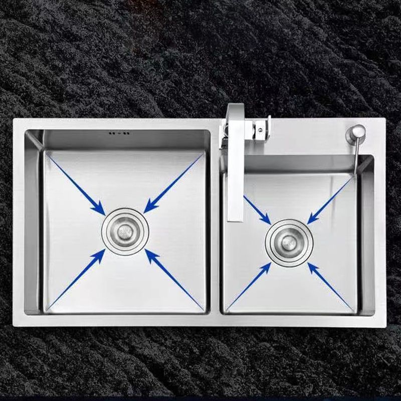 Modern Style Kitchen Sink Stainless Steel Drop-In Kitchen Sink with Drain Assembly Clearhalo 'Home Improvement' 'home_improvement' 'home_improvement_kitchen_sinks' 'Kitchen Remodel & Kitchen Fixtures' 'Kitchen Sinks & Faucet Components' 'Kitchen Sinks' 'kitchen_sinks' 1200x1200_94f5c838-34fc-44af-8121-880d55ac5911