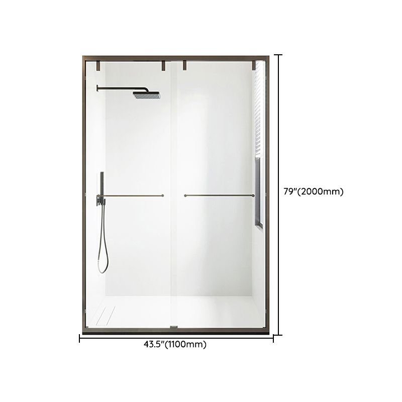 Transparent Double Sliding Shower Bath Door Scratch Resistant Shower Doors Clearhalo 'Bathroom Remodel & Bathroom Fixtures' 'Home Improvement' 'home_improvement' 'home_improvement_shower_tub_doors' 'Shower and Tub Doors' 'shower_tub_doors' 'Showers & Bathtubs' 1200x1200_9516632c-0893-4e6c-93d1-4751a1044fff