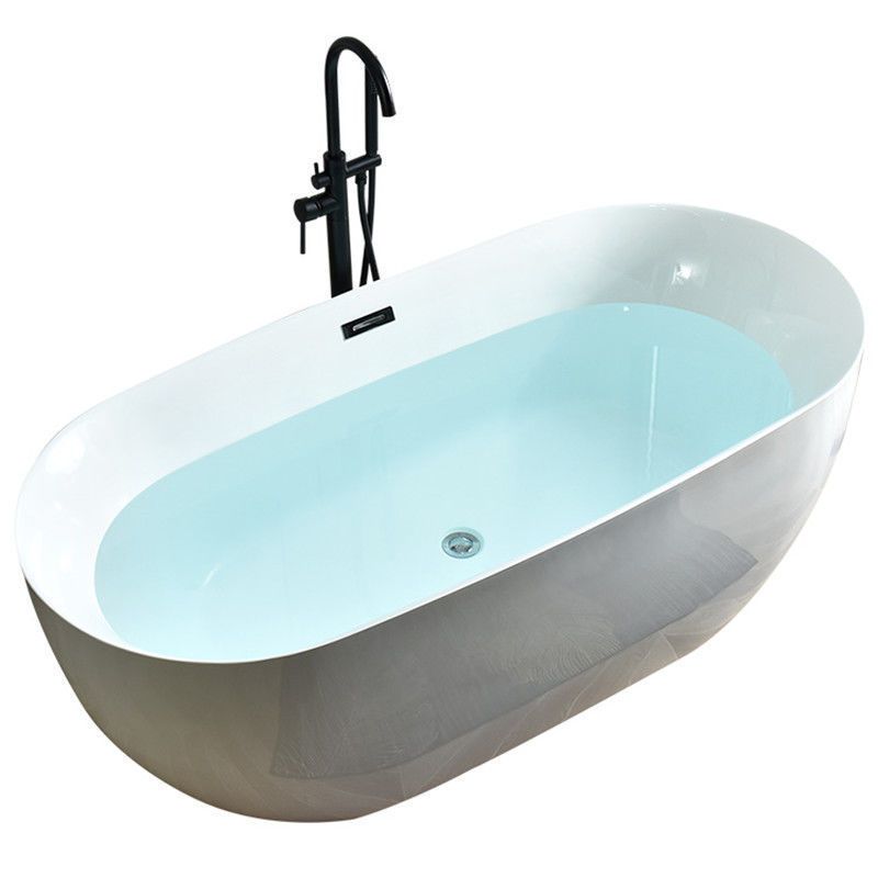 Antique Finish Stand Alone Bathtub Soaking Modern Oval Bath Tub Clearhalo 'Bathroom Remodel & Bathroom Fixtures' 'Bathtubs' 'Home Improvement' 'home_improvement' 'home_improvement_bathtubs' 'Showers & Bathtubs' 1200x1200_9518db84-c443-45e4-90fa-d4c23cd90c28