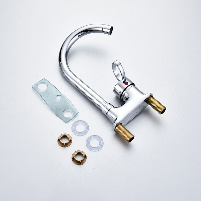 Modern 1-Handle Faucet with Water Dispenser Gooseneck Standard Kitchen Faucet Clearhalo 'Home Improvement' 'home_improvement' 'home_improvement_kitchen_faucets' 'Kitchen Faucets' 'Kitchen Remodel & Kitchen Fixtures' 'Kitchen Sinks & Faucet Components' 'kitchen_faucets' 1200x1200_95192c59-7ee1-4ed0-a454-06f35f379a11