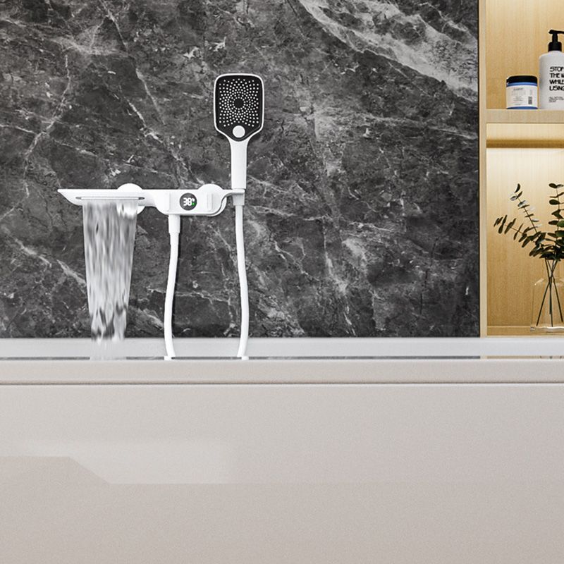 Modern Wall Mounted Faucet 2-Handle and 2-Hole Bath Faucet Trim Clearhalo 'Bathroom Remodel & Bathroom Fixtures' 'Bathtub Faucets' 'bathtub_faucets' 'Home Improvement' 'home_improvement' 'home_improvement_bathtub_faucets' 1200x1200_9521f4cf-1ad1-407c-8e99-90bc78e1d9e2