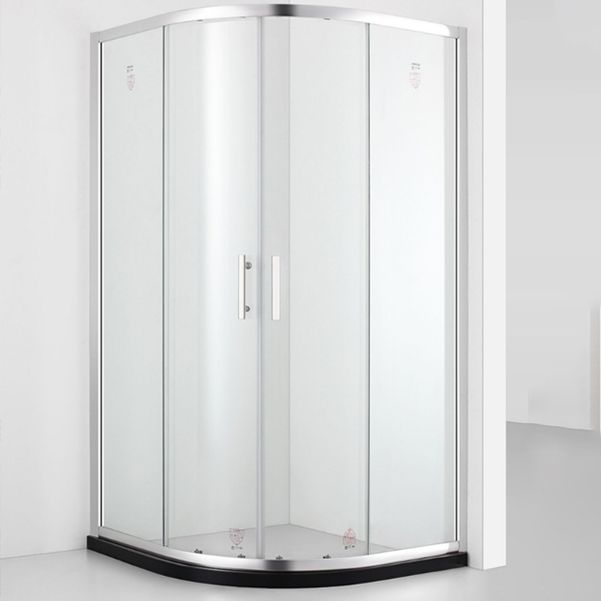 Semi Frameless Shower Door Tempered Double Sliding Shower Bath Door Clearhalo 'Bathroom Remodel & Bathroom Fixtures' 'Home Improvement' 'home_improvement' 'home_improvement_shower_tub_doors' 'Shower and Tub Doors' 'shower_tub_doors' 'Showers & Bathtubs' 1200x1200_952d6f9a-6738-4660-a136-961e0e89dfa5