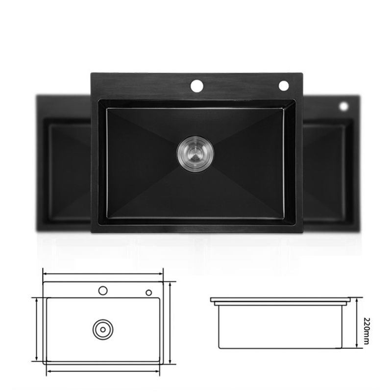 Contemporary Kitchen Sink Stainless Steel 2 Holes Drop-In Kitchen Sink Clearhalo 'Home Improvement' 'home_improvement' 'home_improvement_kitchen_sinks' 'Kitchen Remodel & Kitchen Fixtures' 'Kitchen Sinks & Faucet Components' 'Kitchen Sinks' 'kitchen_sinks' 1200x1200_95389c67-851b-4858-b6f3-4103de14cf03