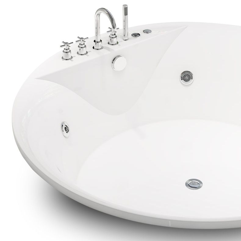 Modern White Acrylic Bath Tub Round Drop-in Bathtub for Home Clearhalo 'Bathroom Remodel & Bathroom Fixtures' 'Bathtubs' 'Home Improvement' 'home_improvement' 'home_improvement_bathtubs' 'Showers & Bathtubs' 1200x1200_953ed1d5-abfe-49cc-b162-acc30978e190