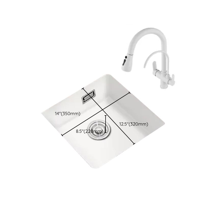 Kitchen Ceramic Sink White Pull-out Faucet Anti-spill Rectangular Sink Clearhalo 'Home Improvement' 'home_improvement' 'home_improvement_kitchen_sinks' 'Kitchen Remodel & Kitchen Fixtures' 'Kitchen Sinks & Faucet Components' 'Kitchen Sinks' 'kitchen_sinks' 1200x1200_9549141a-c143-4d0a-aa56-81d42254060b