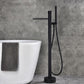 Contemporary Bathroom Faucet Floor Mounted Copper One Handle Fixed Freestanding Faucet Clearhalo 'Bathroom Remodel & Bathroom Fixtures' 'Bathtub Faucets' 'bathtub_faucets' 'Home Improvement' 'home_improvement' 'home_improvement_bathtub_faucets' 1200x1200_9551d790-f2e4-42f8-857e-de38234d266e