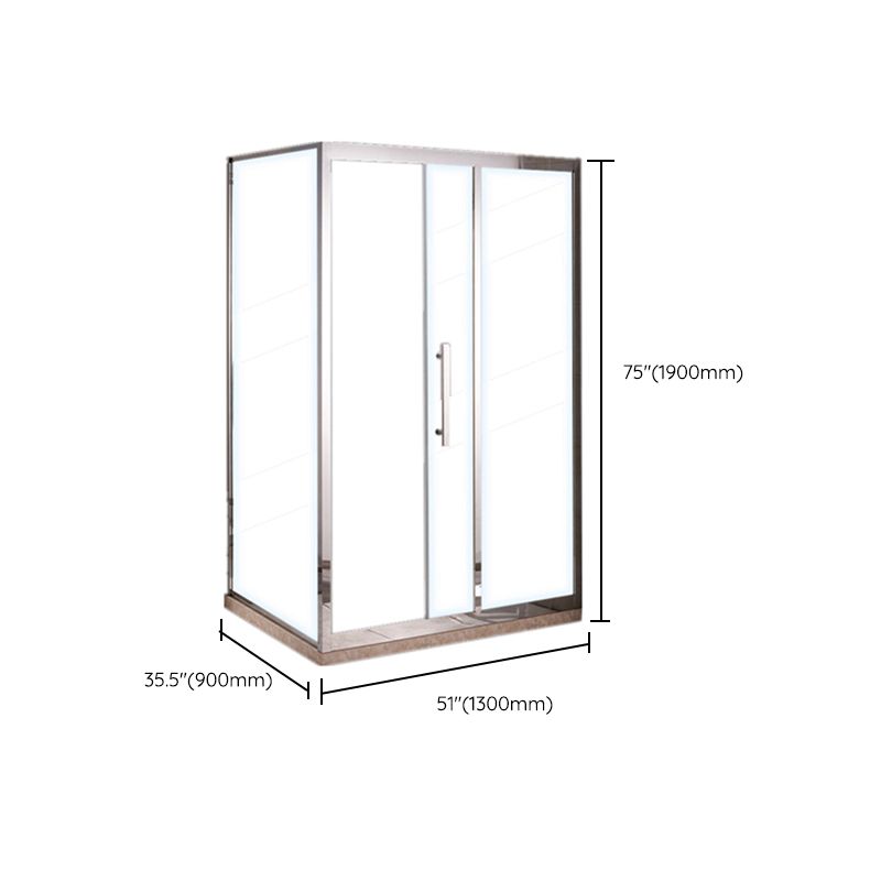 Silver Rectangle Shower Stall Clear Tempered Glass Shower Enclosure Clearhalo 'Bathroom Remodel & Bathroom Fixtures' 'Home Improvement' 'home_improvement' 'home_improvement_shower_stalls_enclosures' 'Shower Stalls & Enclosures' 'shower_stalls_enclosures' 'Showers & Bathtubs' 1200x1200_95559eeb-d31e-4be8-b583-1300b55fd53a