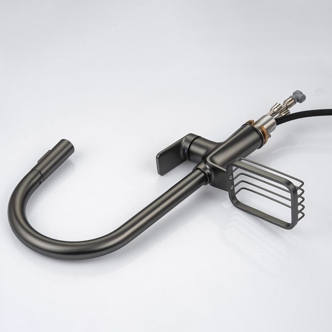 Modern Pull Down Kitchen Faucet Single Handle Faucet with Pull Out Sprayer Clearhalo 'Home Improvement' 'home_improvement' 'home_improvement_kitchen_faucets' 'Kitchen Faucets' 'Kitchen Remodel & Kitchen Fixtures' 'Kitchen Sinks & Faucet Components' 'kitchen_faucets' 1200x1200_956ac81d-5485-4bd0-899b-e3c1f3948635