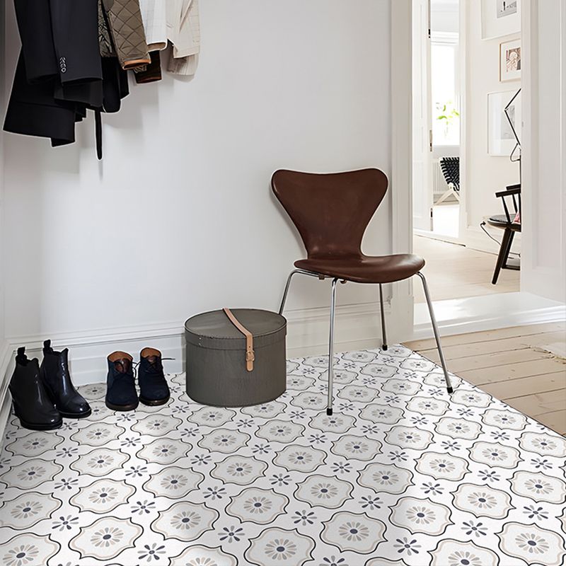 Square Indoor Vinyl Flooring Peel and Stick Flower Print Waterproof Vinyl Flooring Clearhalo 'Flooring 'Home Improvement' 'home_improvement' 'home_improvement_vinyl_flooring' 'Vinyl Flooring' 'vinyl_flooring' Walls and Ceiling' 1200x1200_957298f0-d5a9-41d0-9734-55c441e8030a