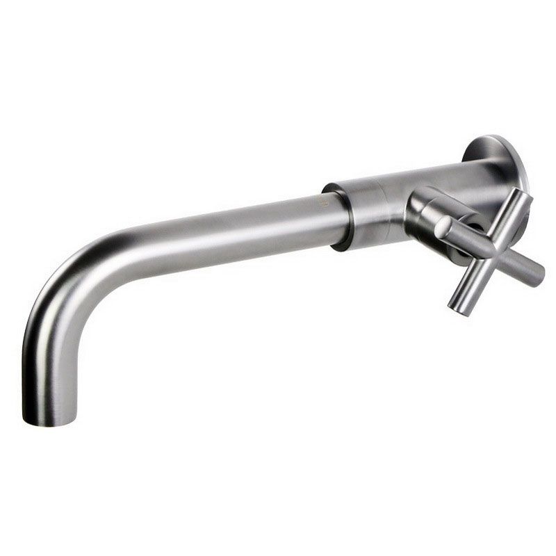Wall Mounted Faucets Single Cross Handle Faucet for Bathroom Clearhalo 'Bathroom Remodel & Bathroom Fixtures' 'Bathroom Sink Faucets' 'Bathroom Sinks & Faucet Components' 'bathroom_sink_faucets' 'Home Improvement' 'home_improvement' 'home_improvement_bathroom_sink_faucets' 1200x1200_959b7e73-8fc8-4d24-a51b-cf2b2c5a624c