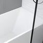 Modern Acrylic White Bathtub Rectangle Back to Wall with Drain Bath Tub Clearhalo 'Bathroom Remodel & Bathroom Fixtures' 'Bathtubs' 'Home Improvement' 'home_improvement' 'home_improvement_bathtubs' 'Showers & Bathtubs' 1200x1200_95b2b110-c841-4dde-abc9-005ceb0614c2