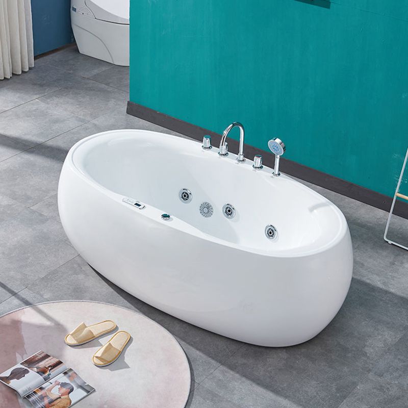 Freestanding Bath Acrylic Soaking White Heater Included Bathtub Clearhalo 'Bathroom Remodel & Bathroom Fixtures' 'Bathtubs' 'Home Improvement' 'home_improvement' 'home_improvement_bathtubs' 'Showers & Bathtubs' 1200x1200_95b383f8-32e1-4e19-bd62-c68bd1bd6741