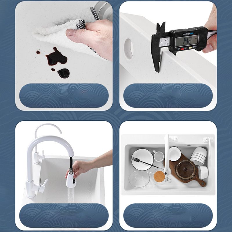 White Rectangle Kitchen Sink 2 Holes Drop-In Contemporary Sink Clearhalo 'Home Improvement' 'home_improvement' 'home_improvement_kitchen_sinks' 'Kitchen Remodel & Kitchen Fixtures' 'Kitchen Sinks & Faucet Components' 'Kitchen Sinks' 'kitchen_sinks' 1200x1200_95c9e9cc-dee3-4d05-969f-2b6fc0f1107c