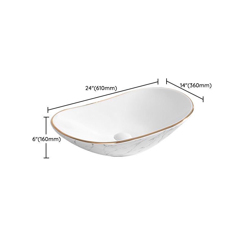 Contemporary Bathroom Sink Pop-Up Drain Porcelain Solid Color Rectangular Vessel Clearhalo 'Bathroom Remodel & Bathroom Fixtures' 'Bathroom Sinks & Faucet Components' 'Bathroom Sinks' 'bathroom_sink' 'Home Improvement' 'home_improvement' 'home_improvement_bathroom_sink' 1200x1200_95ee1c51-219c-43be-87d8-815a98ba420b