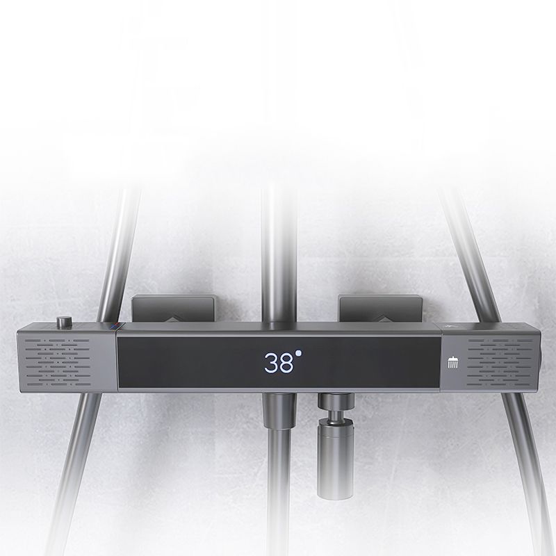 Contemporary Style Brass Shower Faucet with Hand Shower Wall Mounted Shower Combo Clearhalo 'Bathroom Remodel & Bathroom Fixtures' 'Home Improvement' 'home_improvement' 'home_improvement_shower_faucets' 'Shower Faucets & Systems' 'shower_faucets' 'Showers & Bathtubs Plumbing' 'Showers & Bathtubs' 1200x1200_95ffa4ef-b7eb-4b2e-a430-f4eba410641b