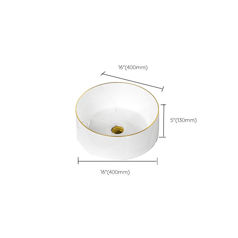 Traditional Vessel Sink Rectangular Porcelain with Overflow And Drain Assembly Wash Stand Clearhalo 'Bathroom Remodel & Bathroom Fixtures' 'Bathroom Sinks & Faucet Components' 'Bathroom Sinks' 'bathroom_sink' 'Home Improvement' 'home_improvement' 'home_improvement_bathroom_sink' 1200x1200_9604f9f2-f4f8-4cac-a5bc-0d74cacc2543