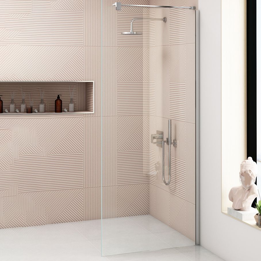 Simple Bathroom Tempered Glass Bath Screen, Frameless Fixed Partition Screen Clearhalo 'Bathroom Remodel & Bathroom Fixtures' 'Home Improvement' 'home_improvement' 'home_improvement_shower_tub_doors' 'Shower and Tub Doors' 'shower_tub_doors' 'Showers & Bathtubs' 1200x1200_9608685d-ba7d-462e-8086-dc9a81b57f8c