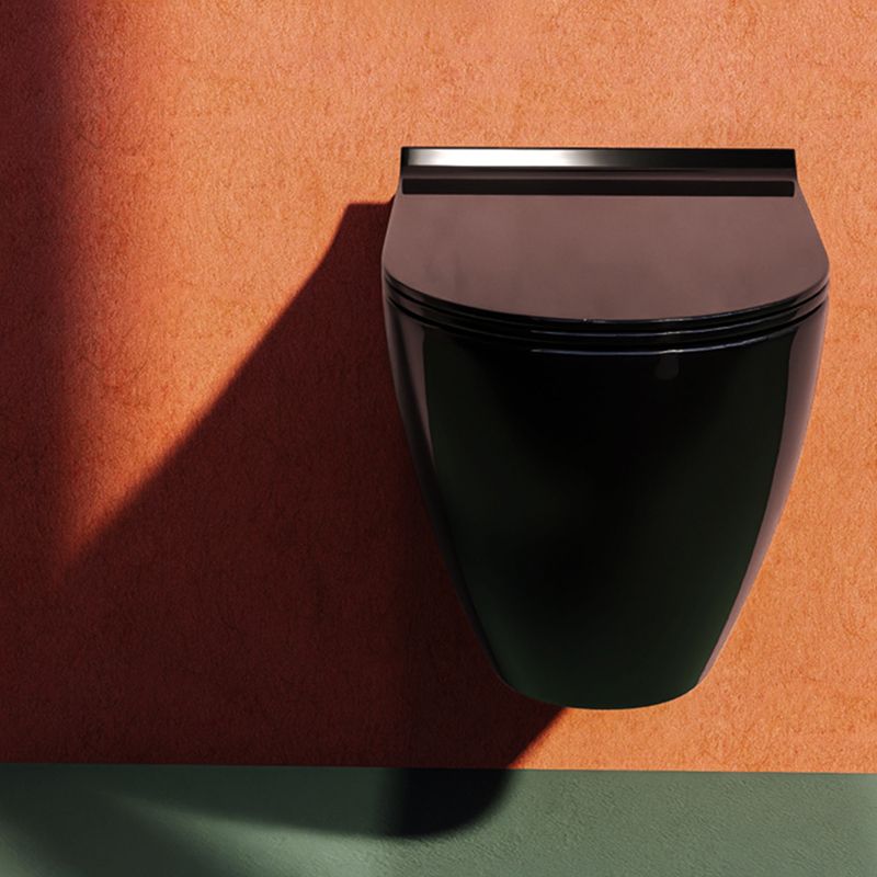 Contemporary Wall Hung Toilet Set Elongated Gloss Finish Ceramic Wall Mounted Bidet Clearhalo 'Bathroom Remodel & Bathroom Fixtures' 'Bidets' 'Home Improvement' 'home_improvement' 'home_improvement_bidets' 'Toilets & Bidets' 1200x1200_960edbcf-843a-4208-ad83-a1daa34aaf1f