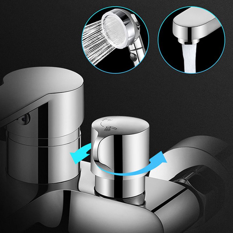 Single Lever Handle Tub Faucet 2 Holes Wall-Mounted Handshower Low Arc Tub Filler Clearhalo 'Bathroom Remodel & Bathroom Fixtures' 'Bathtub Faucets' 'bathtub_faucets' 'Home Improvement' 'home_improvement' 'home_improvement_bathtub_faucets' 1200x1200_962f2b0b-95fb-47fa-8d96-0a0f77b98795