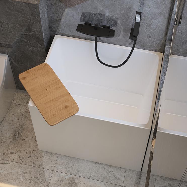 Modern Acrylic Alcove Bathtub Rectangular Matte Bath Tub for Home Clearhalo 'Bathroom Remodel & Bathroom Fixtures' 'Bathtubs' 'Home Improvement' 'home_improvement' 'home_improvement_bathtubs' 'Showers & Bathtubs' 1200x1200_963106e6-71c8-41e7-af88-9f47c2aee49d