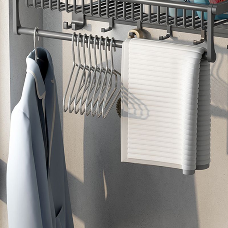 Modern Grey Bathroom Set Paper Holder Bath Shelf Bathroom Hardware Set Clearhalo 'Bathroom Hardware Sets' 'Bathroom Hardware' 'Bathroom Remodel & Bathroom Fixtures' 'bathroom_hardware_sets' 'Home Improvement' 'home_improvement' 'home_improvement_bathroom_hardware_sets' 1200x1200_963b0100-0cd4-4237-8336-5d3d24693d9b