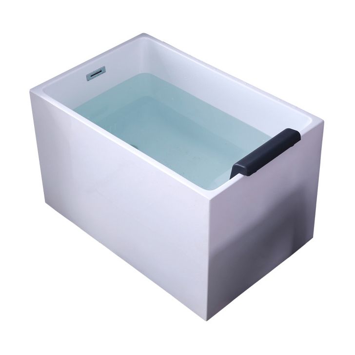 Modern Rectangular Bathtub Freestanding Acrylic Soaking White Bathtub (Board not Included) Clearhalo 'Bathroom Remodel & Bathroom Fixtures' 'Bathtubs' 'Home Improvement' 'home_improvement' 'home_improvement_bathtubs' 'Showers & Bathtubs' 1200x1200_96562796-4366-40db-b695-06f7627e2839