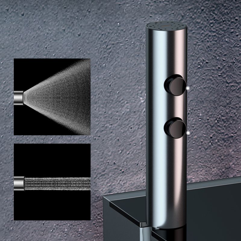 Modern Brass Shower Faucet Adjustable Spray Pattern Wall Mounted Shower Combo Clearhalo 'Bathroom Remodel & Bathroom Fixtures' 'Home Improvement' 'home_improvement' 'home_improvement_shower_faucets' 'Shower Faucets & Systems' 'shower_faucets' 'Showers & Bathtubs Plumbing' 'Showers & Bathtubs' 1200x1200_96671bea-566d-4916-8249-caef663e0f90