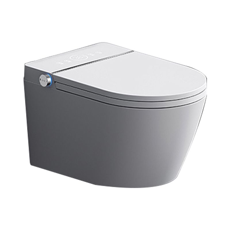 Contemporary Foot Sensor Ceramic Elongated Heated Seat Wall Mounted Bidet Clearhalo 'Bathroom Remodel & Bathroom Fixtures' 'Bidets' 'Home Improvement' 'home_improvement' 'home_improvement_bidets' 'Toilets & Bidets' 1200x1200_966a92a5-b87d-4797-86ca-1772586f3d69