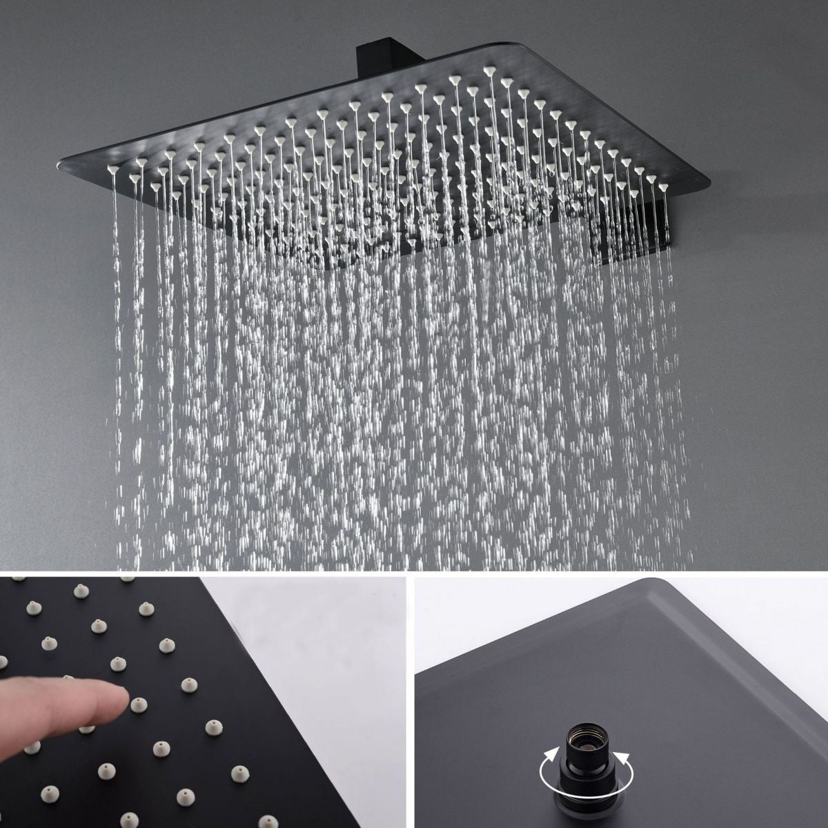 Modern Style Shower System Ceiling Mounted Spot Resist Handle Lever Shower System Clearhalo 'Bathroom Remodel & Bathroom Fixtures' 'Home Improvement' 'home_improvement' 'home_improvement_shower_faucets' 'Shower Faucets & Systems' 'shower_faucets' 'Showers & Bathtubs Plumbing' 'Showers & Bathtubs' 1200x1200_966b6faa-09a7-4c99-a6f2-d87d01cbf6ec