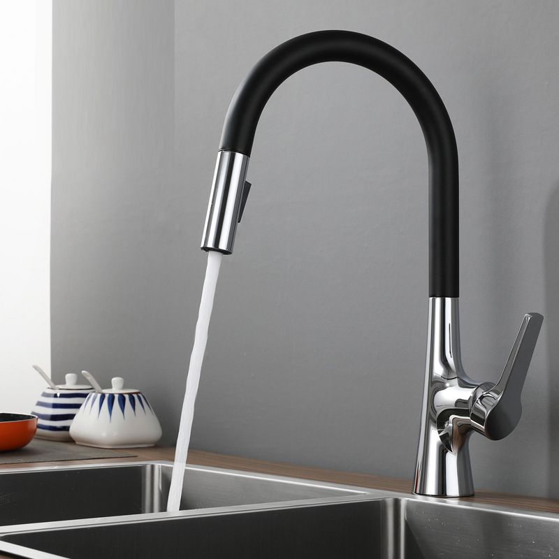Modern Kitchen Sink Faucet Copper Single Handle High Arc Kitchen Faucet Clearhalo 'Home Improvement' 'home_improvement' 'home_improvement_kitchen_faucets' 'Kitchen Faucets' 'Kitchen Remodel & Kitchen Fixtures' 'Kitchen Sinks & Faucet Components' 'kitchen_faucets' 1200x1200_966fa9c0-4785-4546-986a-89766ae272d6
