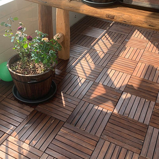 7-Slat Square Wood Patio Tiles Snap Fit Installation Outdoor Flooring Tiles Clearhalo 'Home Improvement' 'home_improvement' 'home_improvement_outdoor_deck_tiles_planks' 'Outdoor Deck Tiles & Planks' 'Outdoor Flooring & Tile' 'Outdoor Remodel' 'outdoor_deck_tiles_planks' 1200x1200_96841c20-d7ed-4b65-9ac4-e6e6c32383d6