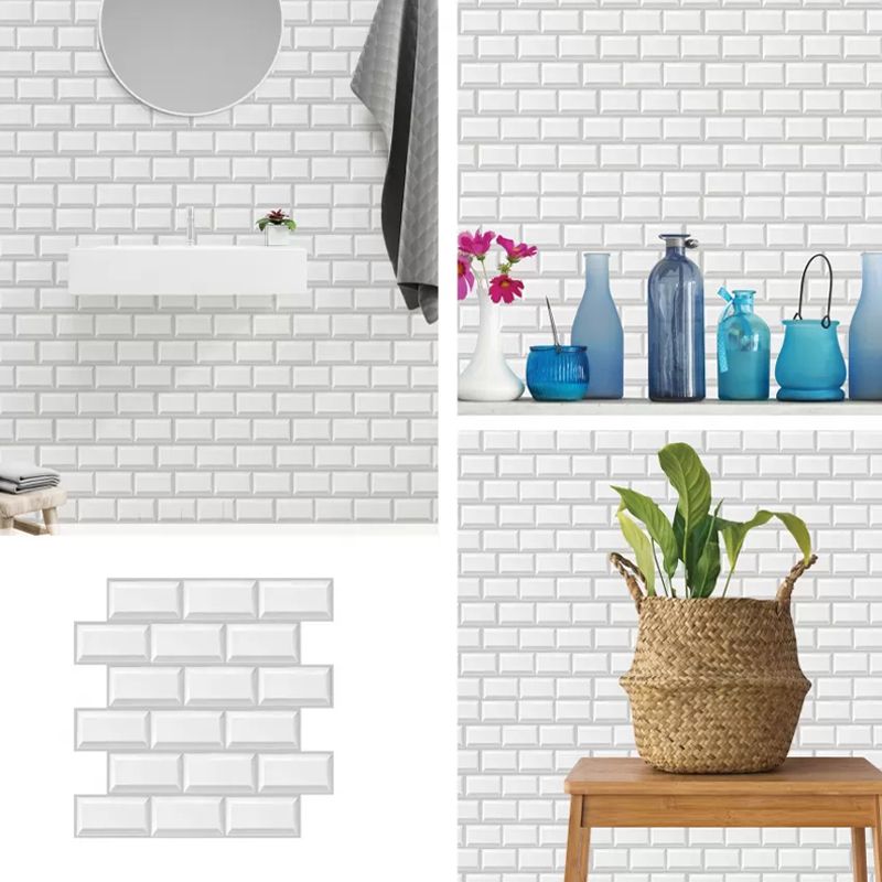 Modern Matte Peel and Stick Tile Rectangular PVC Subway Tile for Bathroom Clearhalo 'Flooring 'Home Improvement' 'home_improvement' 'home_improvement_peel_stick_blacksplash' 'Peel & Stick Backsplash Tile' 'peel_stick_blacksplash' 'Walls & Ceilings' Walls and Ceiling' 1200x1200_969cff02-5b42-4a72-a6dc-0b2f96f106d9