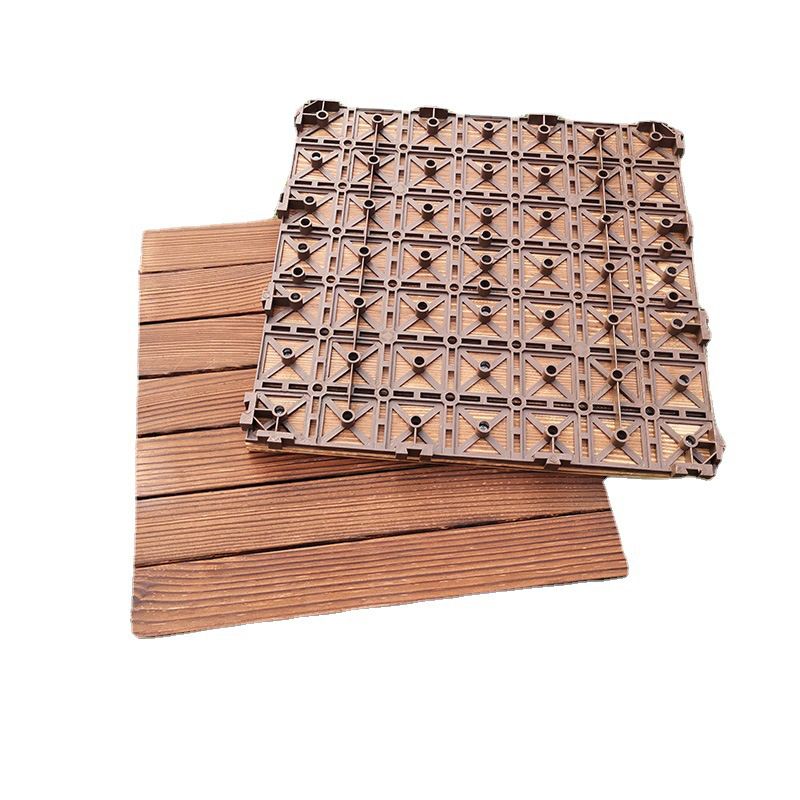 7-Slat Square Wood Patio Tiles Snap Fit Installation Outdoor Flooring Tiles Clearhalo 'Home Improvement' 'home_improvement' 'home_improvement_outdoor_deck_tiles_planks' 'Outdoor Deck Tiles & Planks' 'Outdoor Flooring & Tile' 'Outdoor Remodel' 'outdoor_deck_tiles_planks' 1200x1200_96a6dfb6-4159-4c55-84a5-7c9b2030ad96