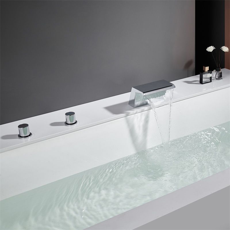 Modern Roman Bathtub Faucet Two Handle Copper Roman Tub Faucet Set Clearhalo 'Bathroom Remodel & Bathroom Fixtures' 'Bathtub Faucets' 'bathtub_faucets' 'Home Improvement' 'home_improvement' 'home_improvement_bathtub_faucets' 1200x1200_96b65e27-ed6d-4a3c-af88-574750c6f898