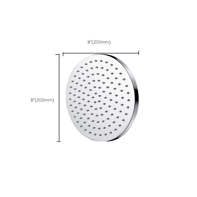 Metal Shower Head Combo Contemporary Round Fixed Shower Head for Bathroom Clearhalo 'Bathroom Remodel & Bathroom Fixtures' 'Home Improvement' 'home_improvement' 'home_improvement_shower_heads' 'Shower Heads' 'shower_heads' 'Showers & Bathtubs Plumbing' 'Showers & Bathtubs' 1200x1200_96bd4616-850e-4560-a50f-772a2951adbf