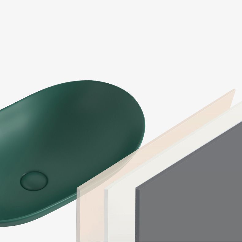 Contemporary Bathroom Sink Pop-Up Drain Porcelain Solid Color Oval-Shape Vessel Clearhalo 'Bathroom Remodel & Bathroom Fixtures' 'Bathroom Sinks & Faucet Components' 'Bathroom Sinks' 'bathroom_sink' 'Home Improvement' 'home_improvement' 'home_improvement_bathroom_sink' 1200x1200_96d2d6a8-ed55-4c89-b689-ddbf3ca7bf5f