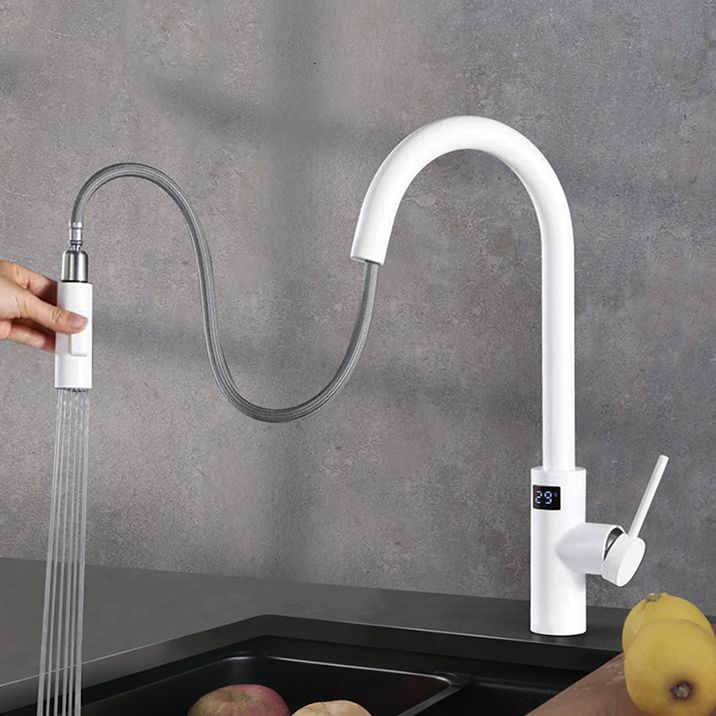Swivel Spout Kitchen Bar Faucet Touch Sensor with Pull Out Sprayer Clearhalo 'Home Improvement' 'home_improvement' 'home_improvement_kitchen_faucets' 'Kitchen Faucets' 'Kitchen Remodel & Kitchen Fixtures' 'Kitchen Sinks & Faucet Components' 'kitchen_faucets' 1200x1200_96e0b8f8-a4bd-4e6d-8c27-81f80efb0696