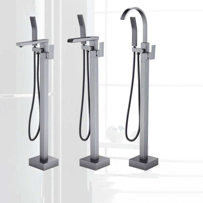 Floor Mounted Metal Freestanding Tub Filler Copper Freestanding Faucet with Hose Clearhalo 'Bathroom Remodel & Bathroom Fixtures' 'Bathtub Faucets' 'bathtub_faucets' 'Home Improvement' 'home_improvement' 'home_improvement_bathtub_faucets' 1200x1200_96f9dd9b-4379-4c13-89af-4be5fe2e32e8