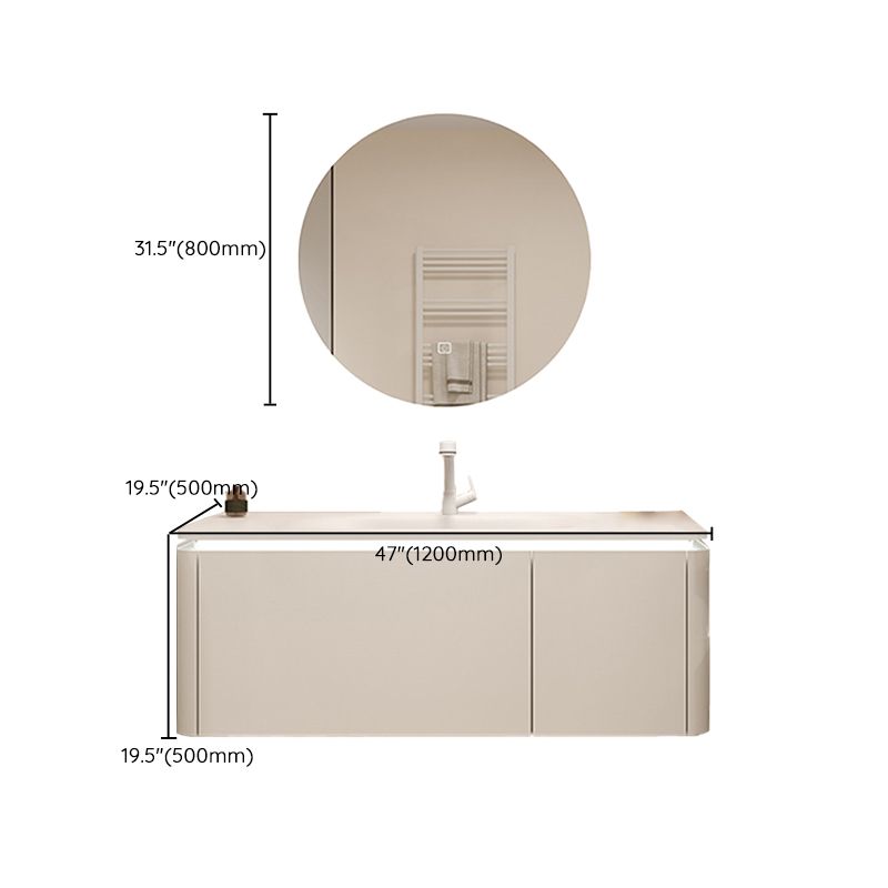 White Rectangular Vanity Single Sink Wall Mounted Wood Frame Bathroom Vanity with Mirror Clearhalo 'Bathroom Remodel & Bathroom Fixtures' 'Bathroom Vanities' 'bathroom_vanities' 'Home Improvement' 'home_improvement' 'home_improvement_bathroom_vanities' 1200x1200_970d8232-698d-451a-8b95-ed5fc3e6dc24
