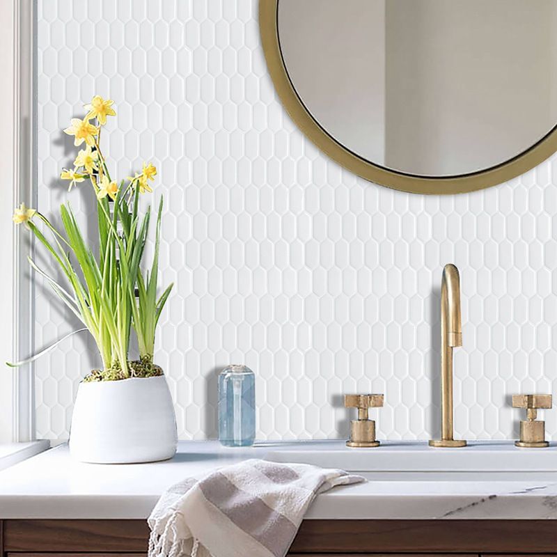 Modern Peel & Stick Field Tile PVC Hexagonal Mosaic Tile Peel and Stick Backsplash Clearhalo 'Flooring 'Home Improvement' 'home_improvement' 'home_improvement_peel_stick_blacksplash' 'Peel & Stick Backsplash Tile' 'peel_stick_blacksplash' 'Walls & Ceilings' Walls and Ceiling' 1200x1200_971d7f49-a819-4d71-9988-173c1abd043b