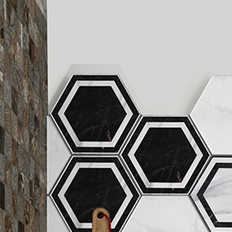Hexagon Floor and Wall Tile Singular Tile Porcelain Floor and Wall Tile Clearhalo 'Floor Tiles & Wall Tiles' 'floor_tiles_wall_tiles' 'Flooring 'Home Improvement' 'home_improvement' 'home_improvement_floor_tiles_wall_tiles' Walls and Ceiling' 1200x1200_972d38aa-9562-456c-a88e-15d6abf02aed