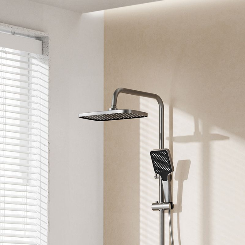 Modern Shower System Rectangle Handle Knob Wall Mounted Copper Shower System Clearhalo 'Bathroom Remodel & Bathroom Fixtures' 'Home Improvement' 'home_improvement' 'home_improvement_shower_faucets' 'Shower Faucets & Systems' 'shower_faucets' 'Showers & Bathtubs Plumbing' 'Showers & Bathtubs' 1200x1200_9741f8ae-c545-49b4-91ef-af48e55a0899