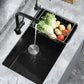 Contemporary Black Sink Single Bowl Overflow Hole Kitchen Sink with Faucet Clearhalo 'Home Improvement' 'home_improvement' 'home_improvement_kitchen_sinks' 'Kitchen Remodel & Kitchen Fixtures' 'Kitchen Sinks & Faucet Components' 'Kitchen Sinks' 'kitchen_sinks' 1200x1200_97645bdb-4158-4cc6-9e34-aa37855277c4