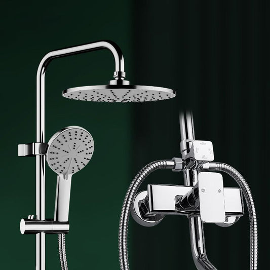 Modern Pressure Balanced Diverter Valve Shower Metal Shower Head Shower Faucet On Wall Clearhalo 'Bathroom Remodel & Bathroom Fixtures' 'Home Improvement' 'home_improvement' 'home_improvement_shower_faucets' 'Shower Faucets & Systems' 'shower_faucets' 'Showers & Bathtubs Plumbing' 'Showers & Bathtubs' 1200x1200_97751f81-dc58-449a-9a05-e6b20bb38a7a