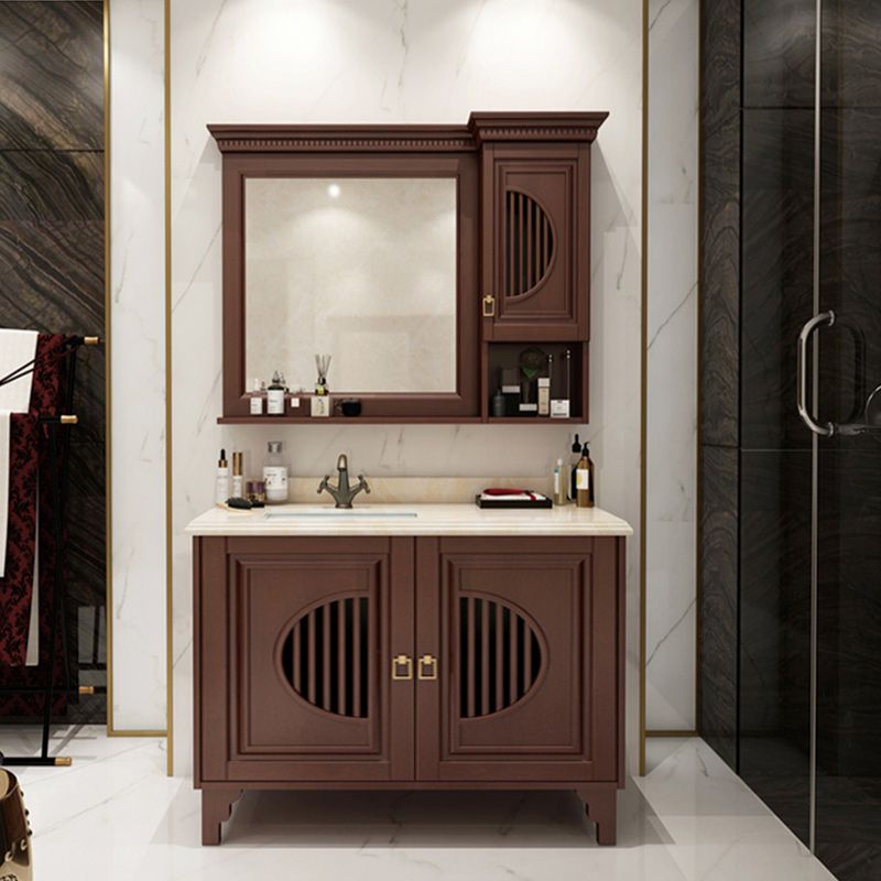 Traditional Sink Vanity Bathroom Vanity Cabinet with Mirror Cabinet Clearhalo 'Bathroom Remodel & Bathroom Fixtures' 'Bathroom Vanities' 'bathroom_vanities' 'Home Improvement' 'home_improvement' 'home_improvement_bathroom_vanities' 1200x1200_97844351-8760-4e54-8e6f-97459f1e4e8e